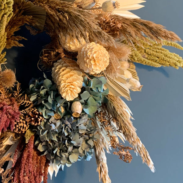 Dried Wreath, Detail | Highgate Flowers