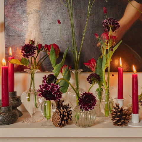 Set of 3 Christmas Bud Vases